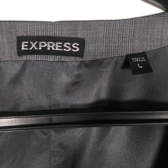 Express - glen pattern gray wool blend button vest - Picture 6 of 7
